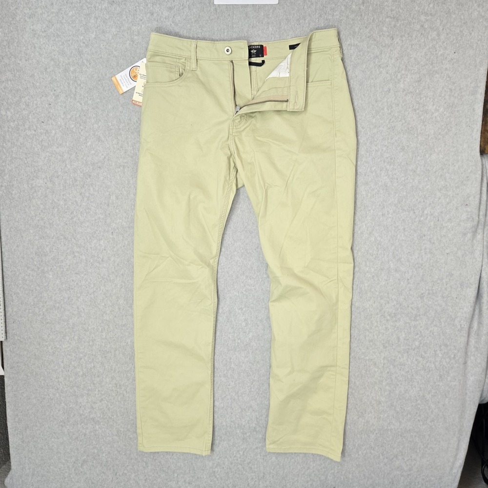Dockers Men Pants 33X32 Yellow Chino Twill Jean Cut Straight Fit‎ 32" Inseam NWT
